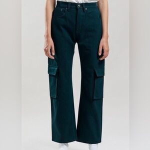 Still Here Dark Green Cargo Jeans